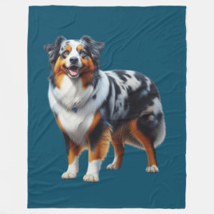 Australischer Schäferhund Fleecedecke