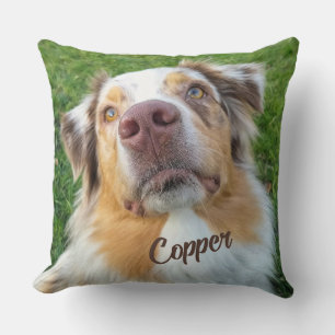 Australischer Schäferhund Foto Personalisiert Name Kissen
