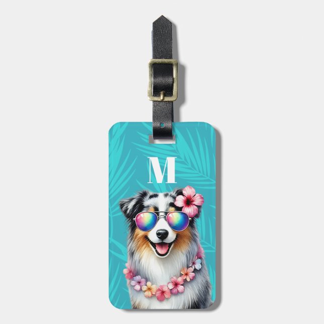 Australischer Schäferhund Gepäckanhänger (Vorderseite vertikal)