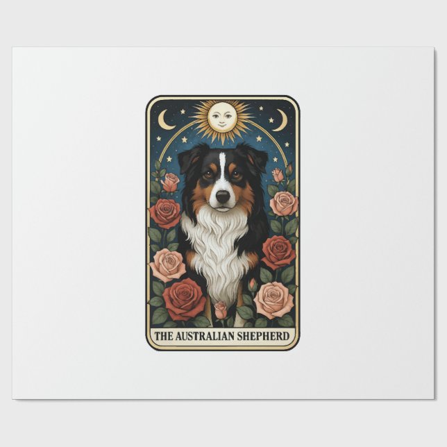 Australischer Schäferhund Geschenkpapier (Flach)