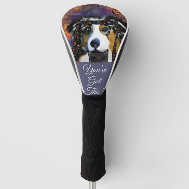 AUSTRALISCHER SCHÄFERHUND  GOLF HEADCOVER (Vorderseite)