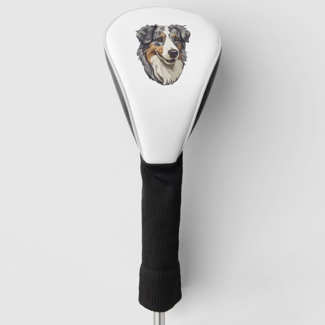 Australischer Schäferhund Golf Headcover (Vorderseite)