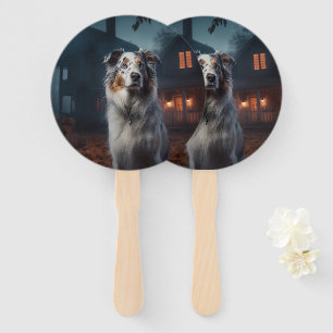 Australischer Schäferhund Halloween Beängstigend Fächer