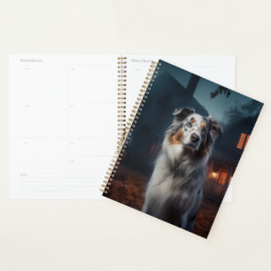 Australischer Schäferhund Halloween Gruselig Planer