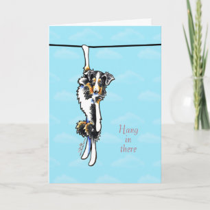 Australischer Schäferhund Hang in There Ermutigung Karte
