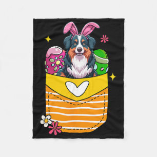 Australischer Schäferhund-Hase Ostern Schokoladene Fleecedecke