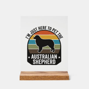 Australischer Schäferhund Haustierliebhaber Vintag Acrylschild