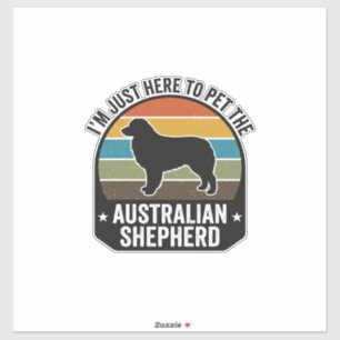 Australischer Schäferhund Haustierliebhaber Vintag Aufkleber