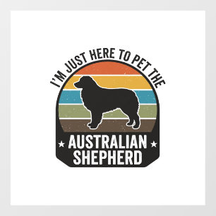 Australischer Schäferhund Haustierliebhaber Vintag Fensteraufkleber