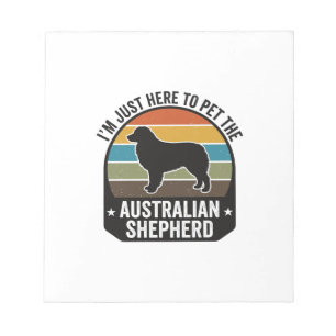 Australischer Schäferhund Haustierliebhaber Vintag Notizblock