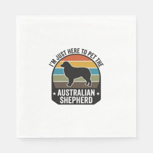 Australischer Schäferhund Haustierliebhaber Vintag Serviette