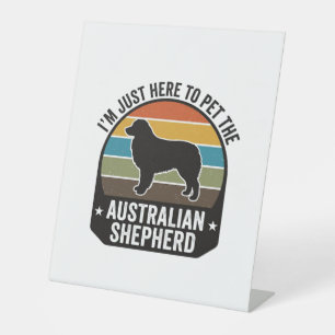 Australischer Schäferhund Haustierliebhaber Vintag Sockelschild