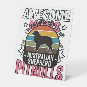 Australischer Schäferhund Haustierliebhaber Vintag Sockelschild