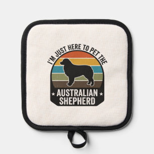 Australischer Schäferhund Haustierliebhaber Vintag Topflappen