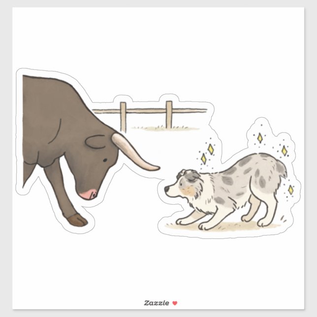 Australischer Schäferhund - Hüten Aufkleber (Blatt)