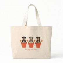 Australischer Schäferhund in Blume Pot