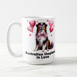 Australischer Schäferhund in Liebe Kaffeetasse