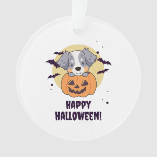 Australischer Schäferhund in Pumpkin Niedlich Happ Ornament