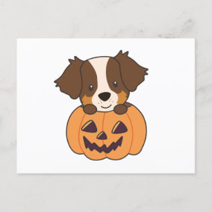 Australischer Schäferhund in Pumpkin Niedlich Happ Postkarte