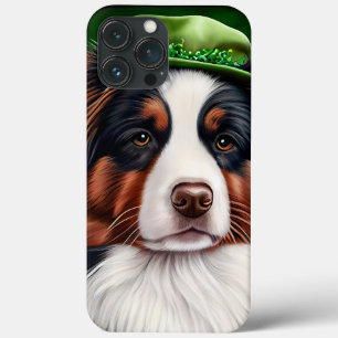 Australischer Schäferhund in St. Patrick's Day Dre Case-Mate iPhone Hülle