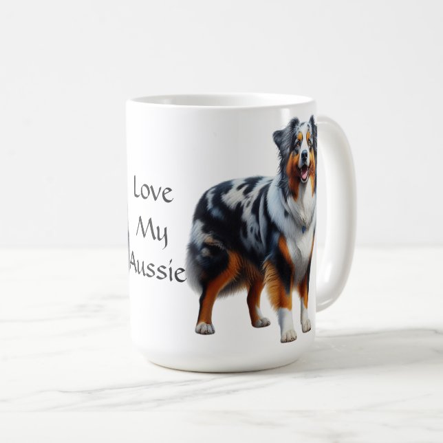 Australischer Schäferhund Kaffeetasse (VorderseiteRechts)