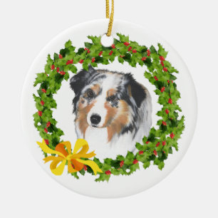 Australischer Schäferhund Keramik Ornament
