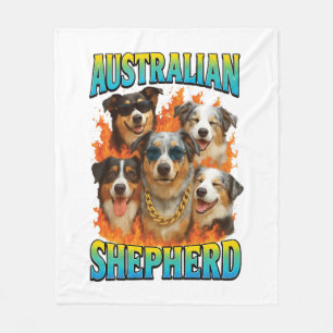 Australischer Schäferhund Kopie Fleecedecke