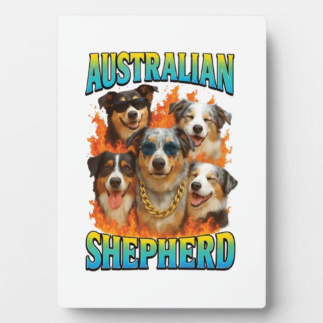 Australischer Schäferhund Kopie Fotoplatte (Vorderseite)