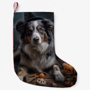 Australischer Schäferhund Kürbisse Halloween Gruse Kleiner Weihnachtsstrumpf