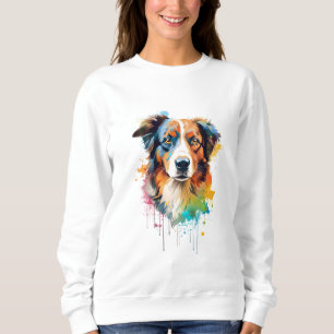 Australischer Schäferhund Lebendig und Bunt Sweatshirt