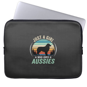 Australischer Schäferhund Liebhaber Retro Sonnenun Laptopschutzhülle
