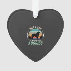 Australischer Schäferhund Liebhaber Retro Sonnenun Ornament
