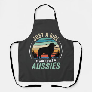 Australischer Schäferhund Liebhaber Retro Sonnenun Schürze