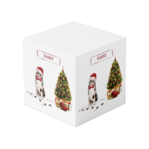 Australischer Schäferhund Lustiger Weihnachtshund Würfel