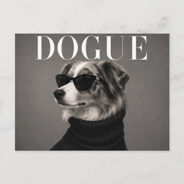 Australischer Schäferhund Luxus Couture Postkarte (Vorderseite)