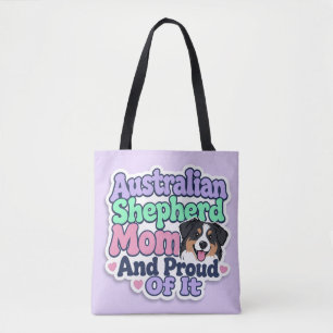 Australischer Schäferhund-Mama und stolz lustiger