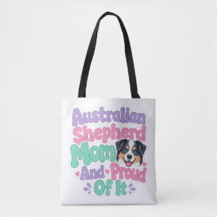 Australischer Schäferhund-Mama und stolz lustiger