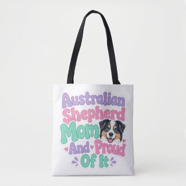 Australischer Schäferhund-Mama und stolz lustiger  (Vorderseite)