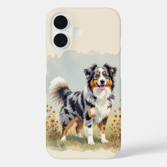 Australischer Schäferhund Merle Langschwanz Case-Mate iPhone Hülle (Rückseite)