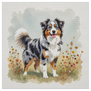 Australischer Schäferhund Merle Langschwanz Stoff