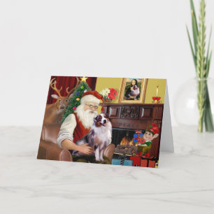 Australischer Schäferhund (Merle) von Santa Feiertagskarte