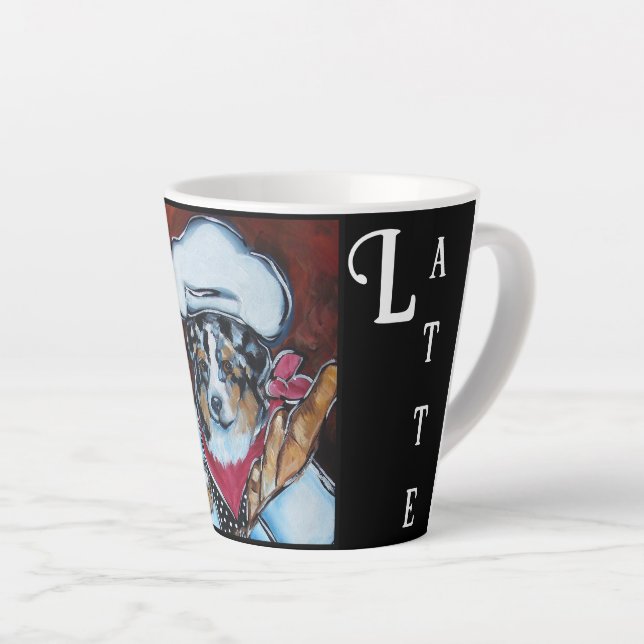 AUSTRALISCHER SCHÄFERHUND  MILCHTASSE (Rechte Ecke)