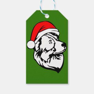 Australischer Schäferhund mit Weihnachts-Weihnacht Geschenkanhänger