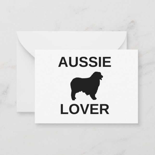 Australischer Schäferhund Mitteilungskarte (Vorderseite)