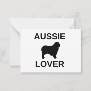 Australischer Schäferhund Mitteilungskarte