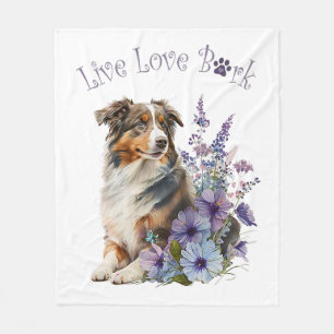 Australischer Schäferhund-Mutter Floral Fleecedecke