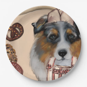 AUSTRALISCHER SCHÄFERHUND PAPPTELLER