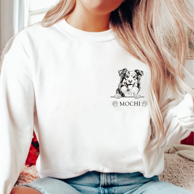 Australischer Schäferhund Personalisierte Hand Zei Sweatshirt (Von Creator hochgeladen)