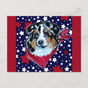 AUSTRALISCHER SCHÄFERHUND POSTKARTE