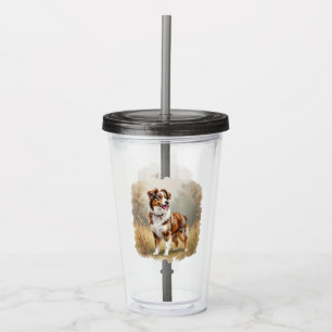 Australischer Schäferhund Roter Merle Aussie Acryltrinkbecher